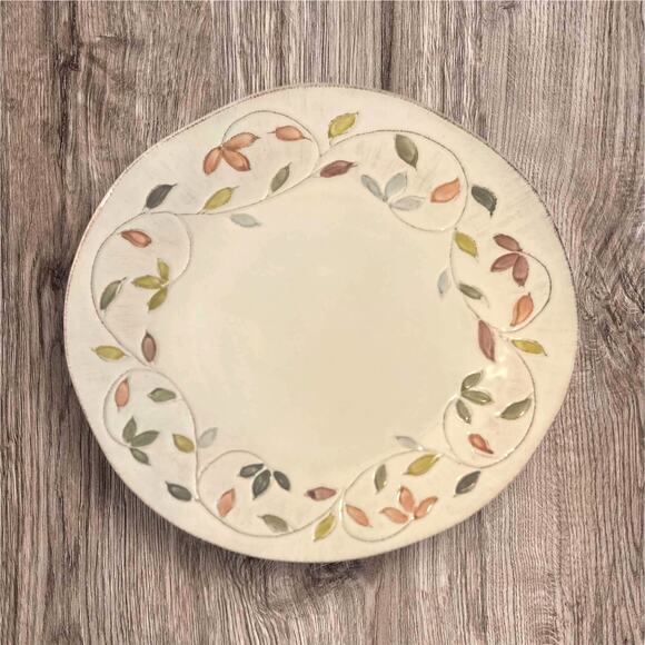 Crate & Barrel Daphne Large Round Chop Plate Earthenware Made Italy Discontinued - Picture 2 of 5